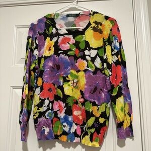 Ralph Lauren Multicolor Floral Knit